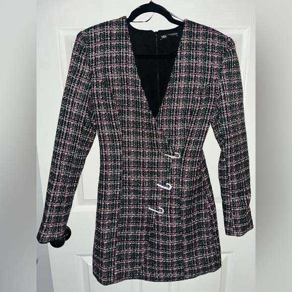 Zara Tweed Blazer Dress - Picture 2 of 7